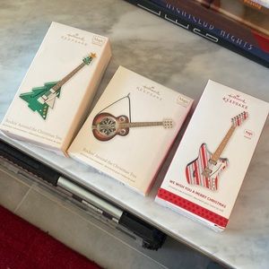 Hallmark keepsake guitar ornaments set of 3